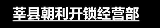 莘县朝利开锁经营部