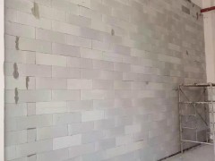 中山宾馆加气砖隔墙砌墙抹灰