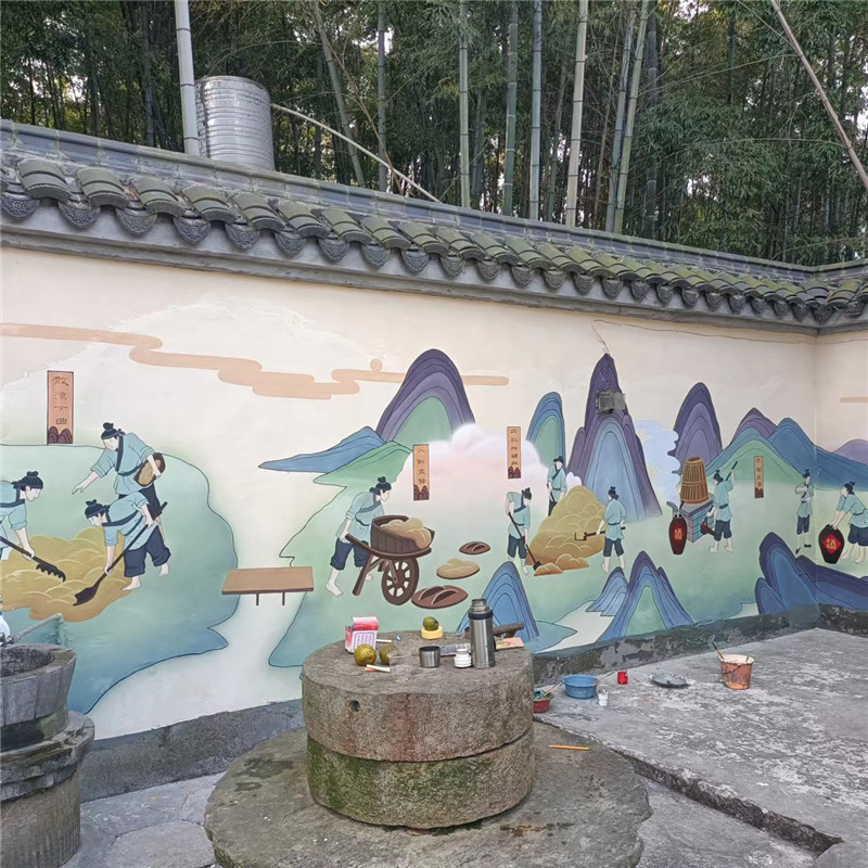 绘制襄阳乡村文化墙的秘诀与技巧-- 襄阳蜗牛墙绘工作室