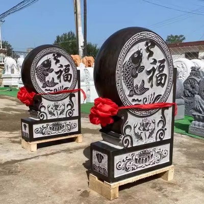 门口抱鼓石青石门鼓石雕门墩厂家