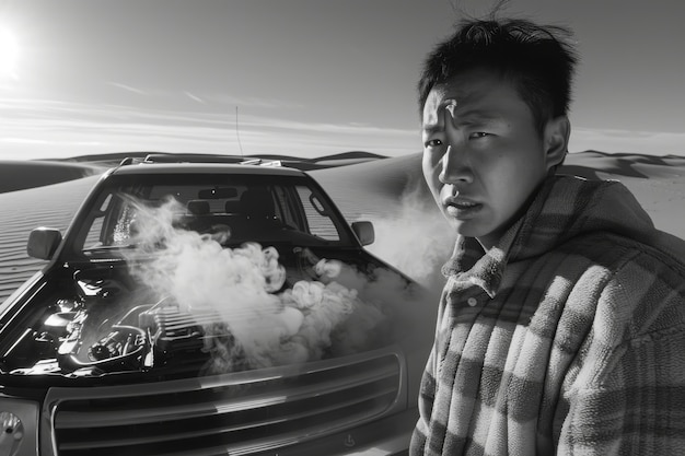 暴晒的汽车