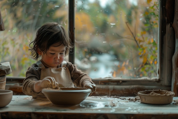 孩子在家玩耍